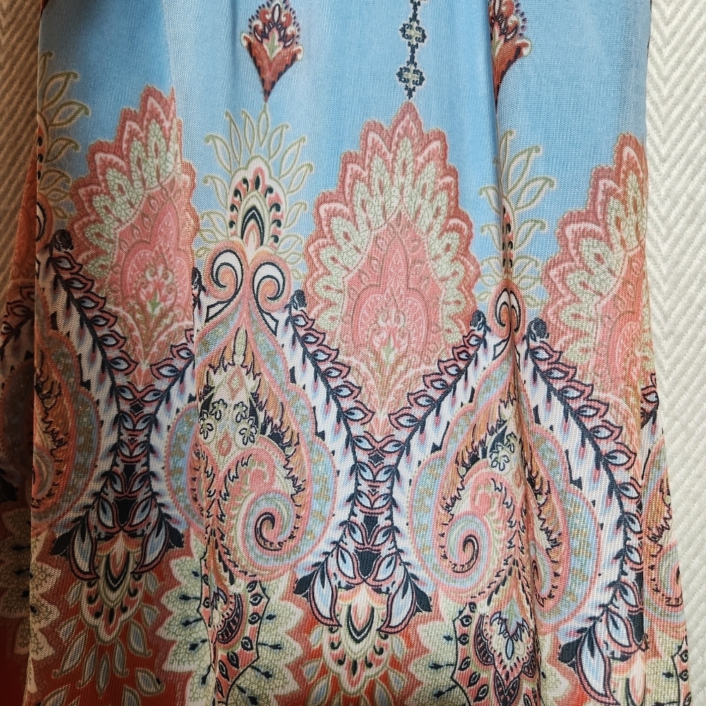 Studio JPR Sleeveless Crochet Top Blue Midi Dress Medium Lined - Picture 12 of 12